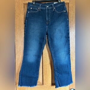 GAP High Rise Kick Flare Jeans. Women’s 29/8 Short. Color Dark Wash